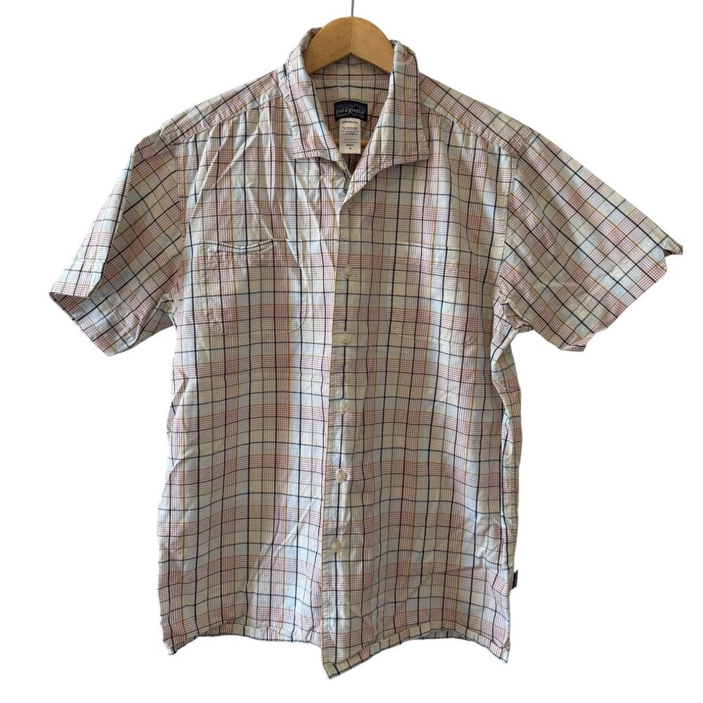 Patagonia Mens Summer Plaid Short Sleeve Button Down Shirt M